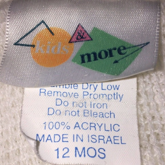 VTG Kids & More Knit Cape Baby Girl 12 Mos Hooded - Picture 7 of 7